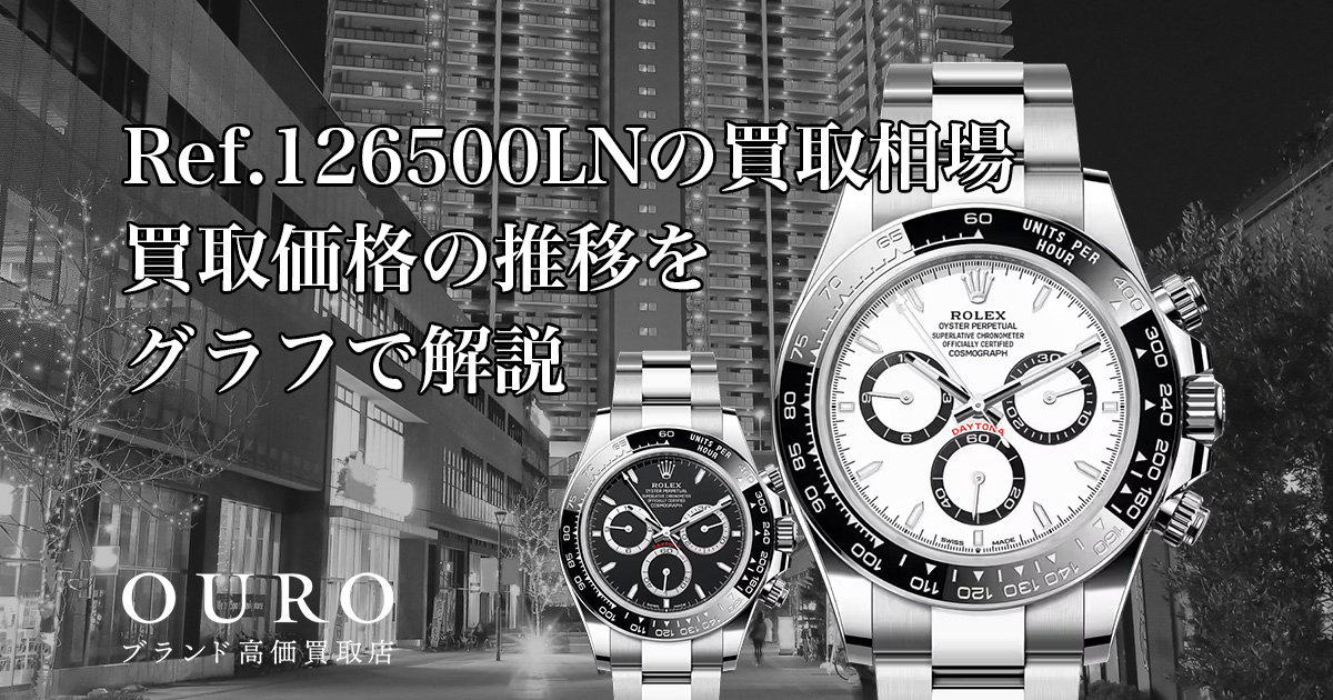 Ref.126500LNの買取相場｜買取価格の推移をグラフで解説【ロレックス