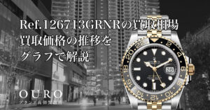 Ref.126713GRNRの買取相場｜買取価格の推移をグラフで解説【ロレックスGMTマスター II】
