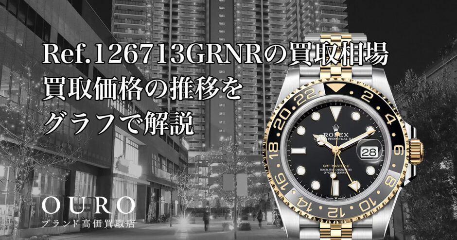Ref.126713GRNRの買取相場｜買取価格の推移をグラフで解説【ロレックスGMTマスター II】