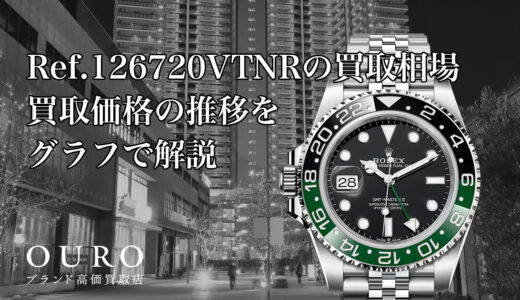 Ref.126720VTNRの買取相場｜買取価格の推移をグラフで解説【ロレックスGMTマスター II】