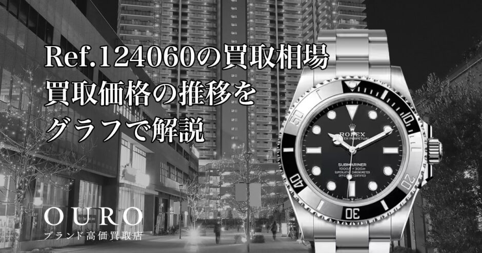 Ref.124060の買取相場｜買取価格の推移をグラフで解説【ロレックスサブマリーナー】