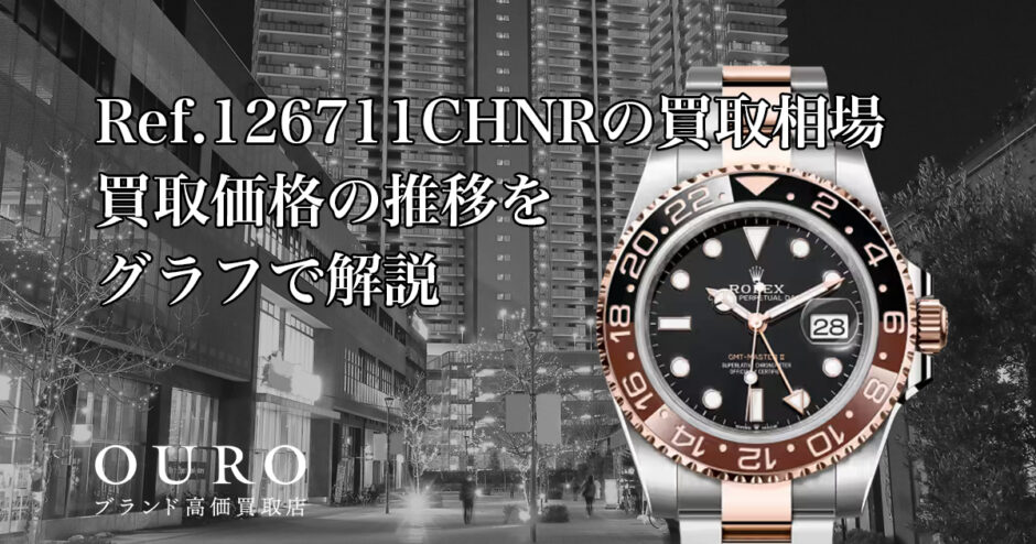 Ref.126711CHNRの買取相場｜買取価格の推移をグラフで解説【ロレックスGMTマスターII】
