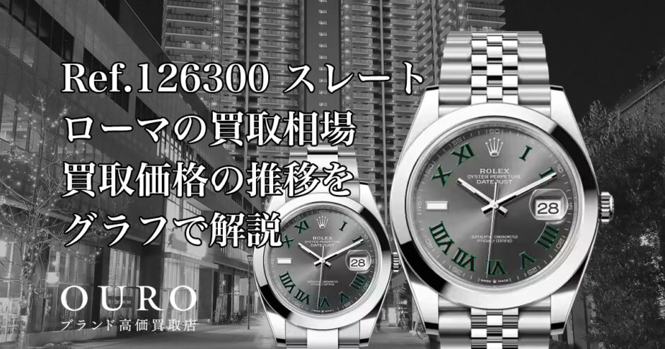 Ref.126300 スレートローマの買取相場｜買取価格の推移をグラフで解説【ロレックス デイトジャスト41】