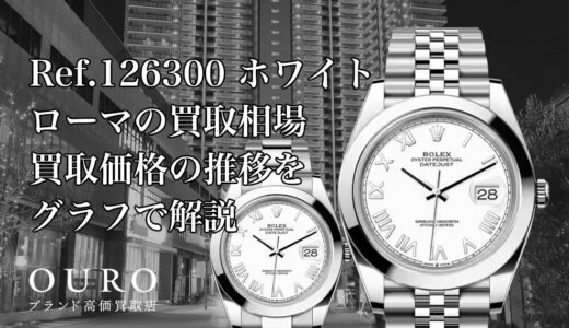 Ref.126300 ホワイトローマの買取相場｜買取価格の推移をグラフで解説【ロレックス デイトジャスト41】
