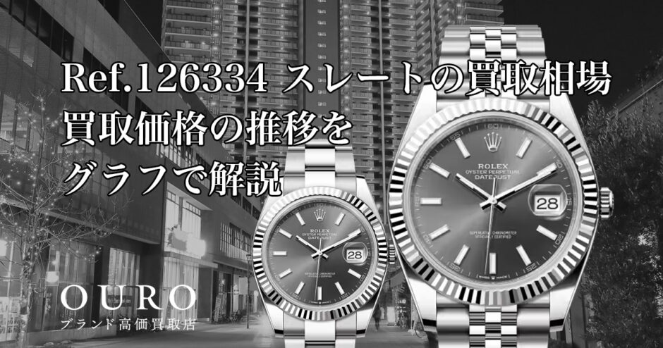 Ref.126334 スレートの買取相場｜買取価格の推移をグラフで解説【ロレックス デイトジャスト41】