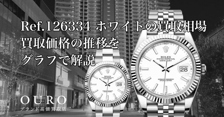 Ref.126334 ホワイトの買取相場｜買取価格の推移をグラフで解説【ロレックス デイトジャスト41】