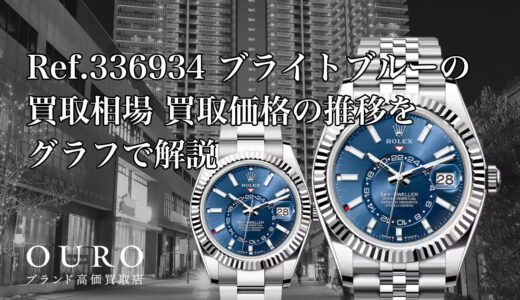 Ref.336934 ブライトブルーの買取相場｜買取価格の推移をグラフで解説【ロレックス スカイドゥエラー】