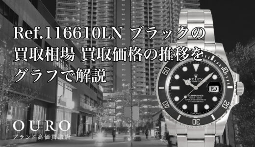 Ref.116610LN ブラックの買取相場｜買取価格の推移をグラフで解説【ロレックス サブマリーナーデイト】