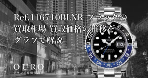 Ref.116710BLNR ブラックの買取相場｜買取価格の推移をグラフで解説【ロレックス GMTマスターⅡ】