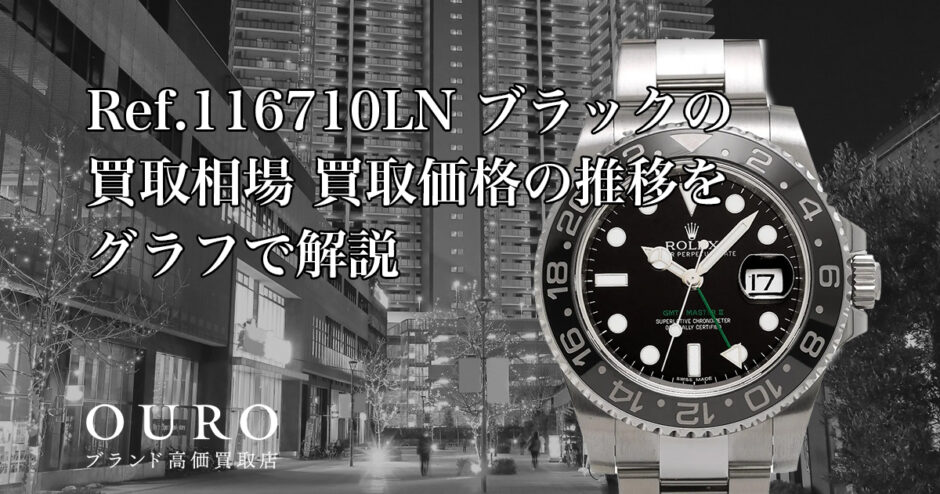 Ref.116710LN ブラックの買取相場｜買取価格の推移をグラフで解説【ロレックス GMTマスターⅡ】