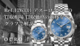 Ref.126334 アズーロブルーの買取相場｜買取価格の推移をグラフで解説【ロレックス デイトジャスト41】