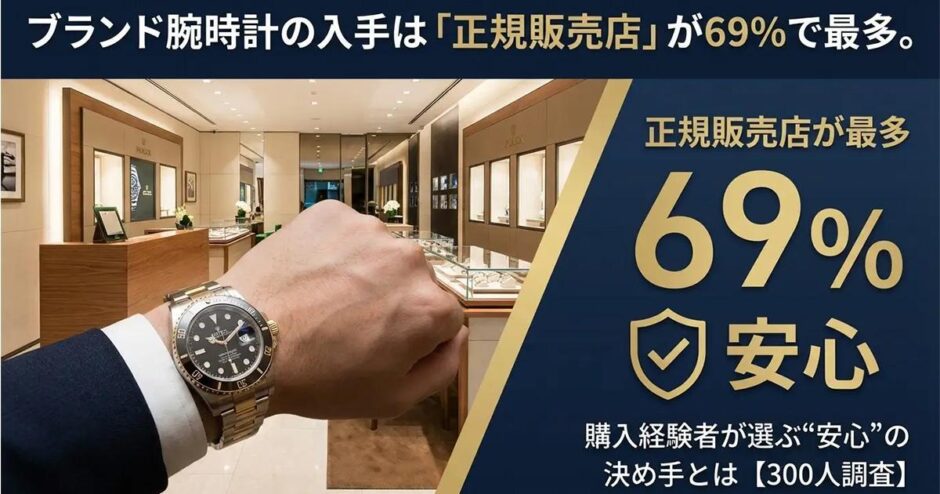 【OURO独自調査】ブランド腕時計を「どこで買うか」—購入経験者300人のデータが示す「信頼」という選択