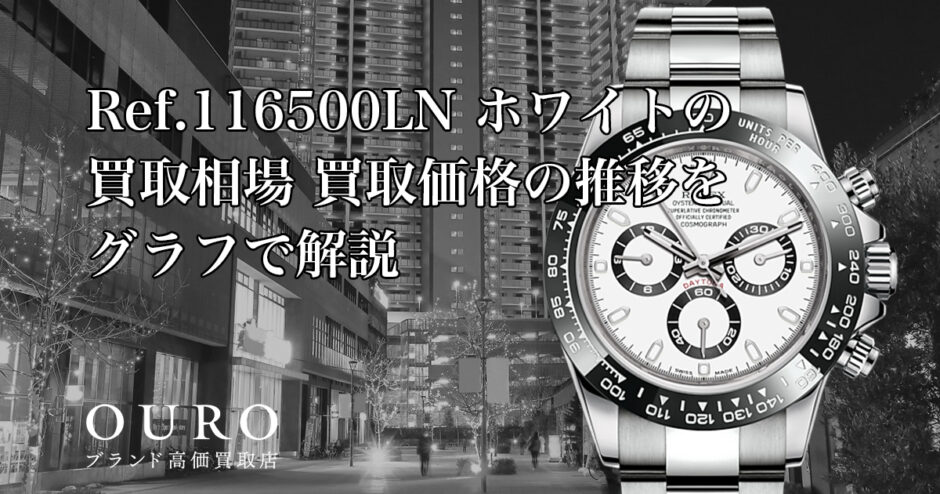 Ref.116500LN ホワイトの買取相場｜買取価格の推移をグラフで解説【ロレックス コスモグラフデイトナ】