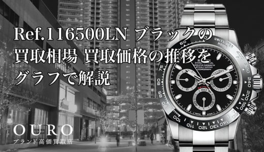 Ref.116500LN ブラックの買取相場｜買取価格の推移をグラフで解説【ロレックス コスモグラフデイトナ】