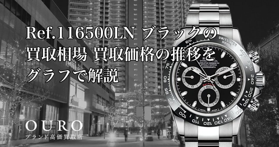 Ref.116500LN ブラックの買取相場｜買取価格の推移をグラフで解説【ロレックス コスモグラフデイトナ】