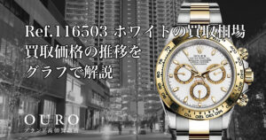 Ref.116503 ホワイトの買取相場｜買取価格の推移をグラフで解説【ロレックス コスモグラフデイトナ】