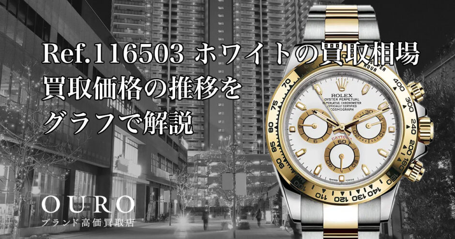 Ref.116503 ホワイトの買取相場｜買取価格の推移をグラフで解説【ロレックス コスモグラフデイトナ】