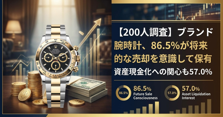 【OURO独自調査】86.5%が「いずれ売る」を視野に保有—売却経験者200人のデータが映す、腕時計の「出口」への意識