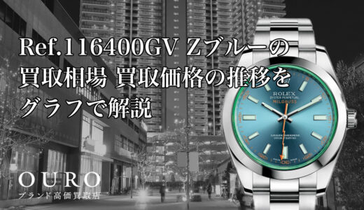 Ref.116400GV Zブルーの買取相場｜買取価格の推移をグラフで解説【ロレックス ミルガウス】