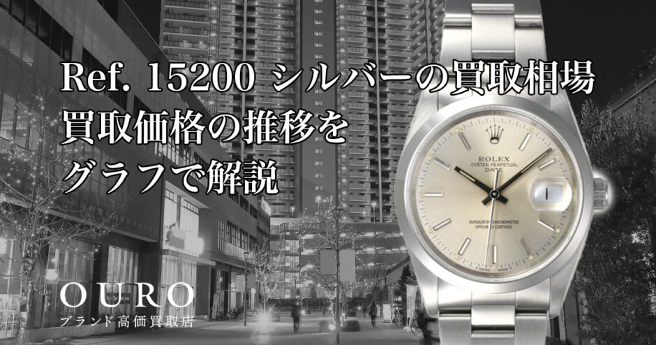 Ref.15200 シルバーの買取相場｜買取価格の推移をグラフで解説【ロレックス オイスターパーペチュアル デイト】